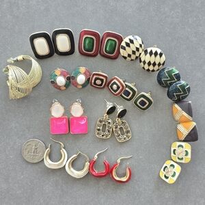 Elegant Gold and Black Earrings